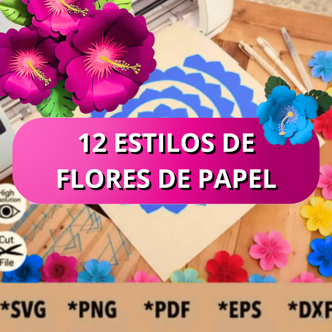 12 estilos de flores de papel 🌸 ¡Sorprende a todos con diseños exclusivos!